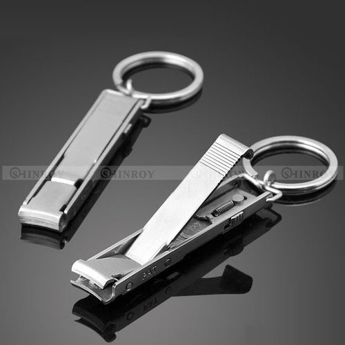 Ultra Slim Small Foldable Stainless Steel Nail Clippers Keychain EDC Pocket Tool